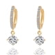 thumbnail image 2 of Pendientes para mujer, regalos para mujer, 1 par de pendientes redondos con cristales y diamantes de imitación a la moda para mujer., 2 of 5