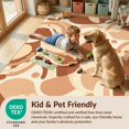 thumbnail image 4 of Design&I 3'x5' Washable Accent Rug Pet Friendly & Non-Slip Built-In Grip Terracotta Midcentury Freeform Shapes Asymmetrical Tone Mid Century for Bedroom, Walk-in Closet, 4 of 7