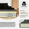 thumbnail image 3 of POEM PANDA 82" Oversized Boneless Memory Foam Chaise Lounge Chair,Black Plush Corduroy Couch Bed,Double Sleeper Comfy Sofa Bed, Cloud Couches for Living Room, 3 of 7