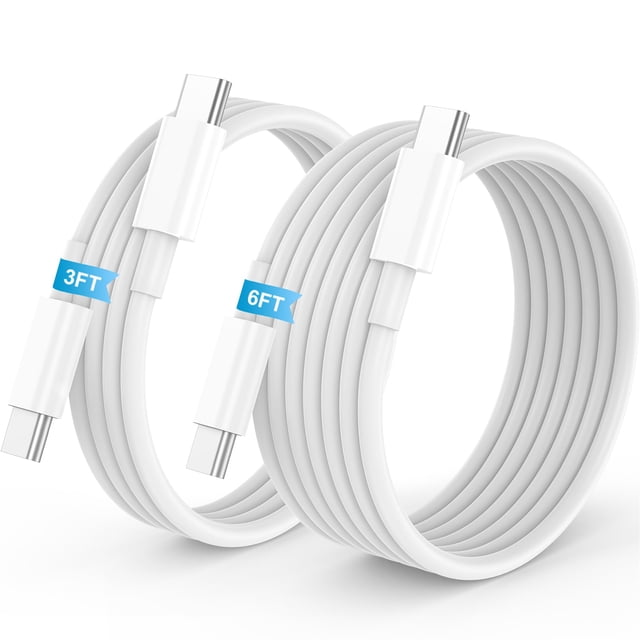 Cable USB-C LDHTY de carga rápida de 60 W, 0,9 m + 1,8 m, paquete de 2