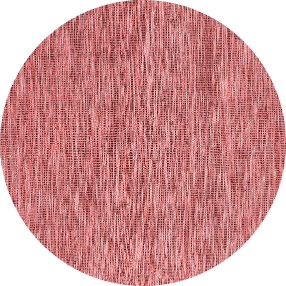 Ahgly Company Indoor Round Abstract Red Contemporary Area Rugs, 4' Round