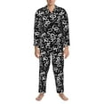 thumbnail image 3 of Balery Hand Drawn Snake Pattern Pajama Sets for Men Long Sleeve 2 Piece Sleepwear Loungewear Sets Soft PJ's with Pockets Long Sleeve Comfy Pj Sets-XX-Large, 3 of 7