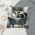 thumbnail image 2 of Orinice Cow Bathtub Graphic Decorative Men Women Boy Girl Room Cushion Throw Pillow Cover for Home Couch Living Room Bed Sofa 20x20in, 2 of 5