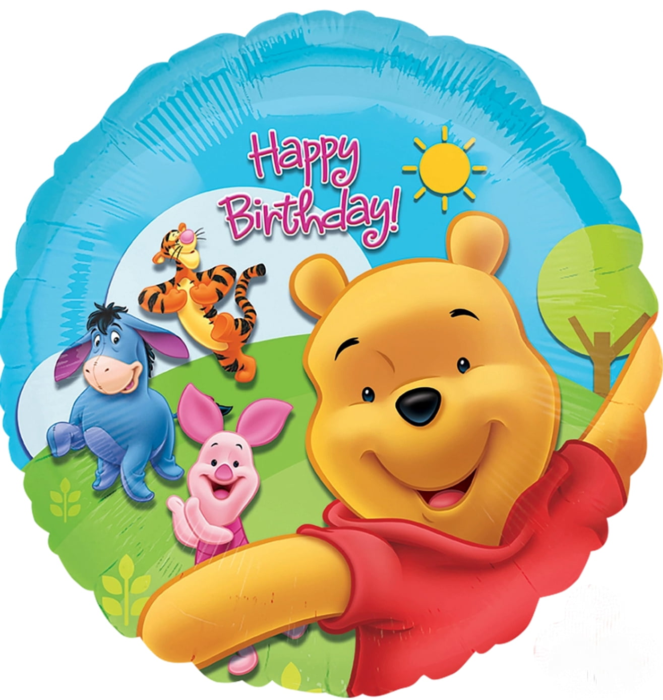 Winnie the Pooh party supplies 3rd Birthday Balloon Bouquet Decorations.