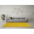 thumbnail image 3 of Ahgly Company Machine Washable Indoor Rectangle Solid Yellow Modern Area Rugs, 7' x 10', 3 of 4