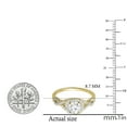 thumbnail image 4 of Dazzlingrock Collection 1.00 Carat (ctw) 14K Round White Diamond Swirl Split Shank Halo Engagement Ring, Yellow Gold, Size 8.5, 4 of 4