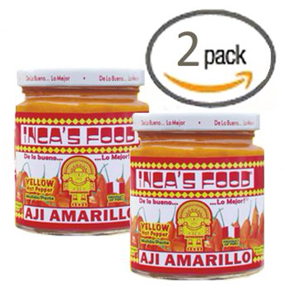 Inca's Food Aji Amarillo Paste Hot Yellow Pepper Paste, 7.5 Oz Jar