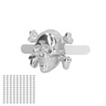 thumbnail image 3 of Skull Rivets, Surfaces Plating Treatment 150Pcs  Fashionable Skull Prong Stud Wide Applications  For Handbags Gold,Silver,Silver Black, 3 of 8
