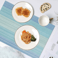 thumbnail image 3 of Furkithn Placemats Set of 4, PVC Waterproof Washable Table Mats 12 x 18 Inch, Heat Resistant Woven Placemats for Dining Room Kitchen Table, Blue, 3 of 7