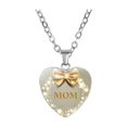 thumbnail image 3 of Pendentif Cœur de Maman Lettre d'Amour Collier Pierre Précieuse, 3 of 5