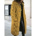 thumbnail image 2 of Cárdigan de Larga de Punto Grueso para Mujer, Suéter de Otoño Invierno de Gran Tamaño con Botones y Bolsillo. Amarillo 4XL, 2 of 7