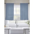 thumbnail image 5 of Blue Pure Color Sheer Curtains 45 Inch Length 2 Panels Set, Aesthetics Contemporary Luxury Voile Window Treatment Rod Pocket Small Kitchen Curtains Drapes for Bedroom 52"x45"x2, 5 of 7