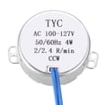 thumbnail image 2 of Uxcell AC 100-127V 2-2.4RPM 50-60Hz CCW 4W Metal Gear Synchronous Motor, 2 of 5