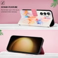 thumbnail image 2 of for Samsung Galaxy S24 Plus PU Leather Wallet case, Marble Pattern Credit Card Holder,Flip Folio Book Kickstand Cover Women Men with Long + Short Strap for Samsung Galaxy S24 Plus, Colored, 2 of 6