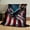 70x100cm(27.5x39.3in), variant on Patriotic Eagle Flannel Throw Blanket - Digital Printed Non-Woven Fabric, 100% Polyester, Country-Rustic Style with Cartoon Theme, Reversible, All-Season Comfort, 200-250g Square Weight