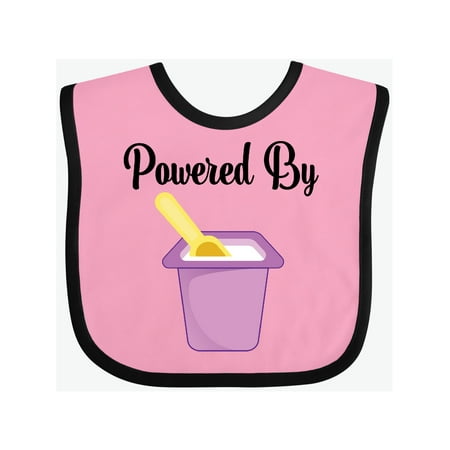 

Inktastic Powered By Yogurt Gift Baby Girl Bib