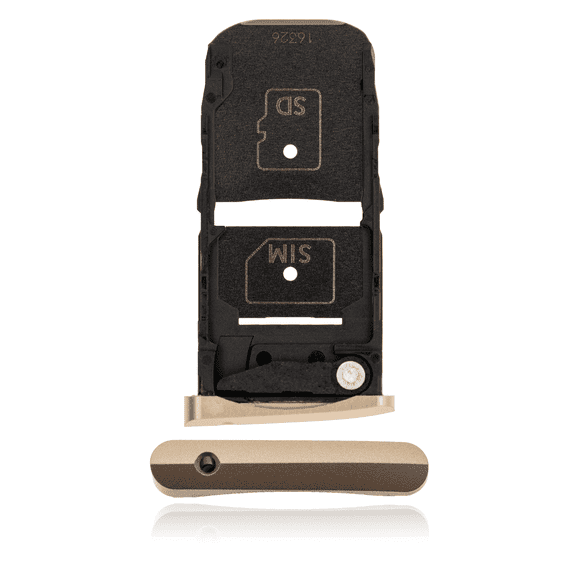 Replacement Sim Tray Compatible For Motorola Moto Z Force Droid (XT1650-02 / 2016) (Gold)