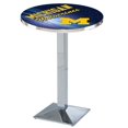 thumbnail image 1 of Holland Bar Stool L217C3628MichUn-D2 36 Po Table de Pub Michigan Wolverines avec 28 Po Top&44; Chrome, 1 of 1