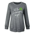 thumbnail image 4 of St Patricks Day Long Sleeve T Shirts For Women Vintage Irish Shamrocks Clover Crewneck Tees Spring Fall Tshirt Slim Tops Grey S, 4 of 4