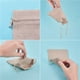 thumbnail image 3 of Bolsas de regalo de arpillera con cordón Bolsas de joyería de arpillera para bodas Bolsas para bodas y manualidades DIY 50 piezas (7 * 9 cm), 3 of 5