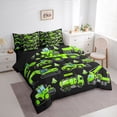 thumbnail image 3 of Homewish Car Theme 7 Pieces Bedding Comforter Set For Teens Boys Girls,Cartoon Green Truck Full Bedding Set Lightweight,Construction Vehicles Fitted Sheet Flat Sheet,Microfiber Bedroom Decor, 3 of 8