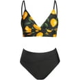 thumbnail image 3 of Women's One Piece Swimsuit Ruffle Lace Up Beach Bathing Suit Tummy Control Swimsuit Bathing Costume, 3 of 4