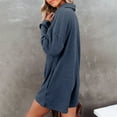 thumbnail image 3 of 2DXuixsh Combinaisons pour Femmes, Col en V, Manches Longues, Short, Mode, Chandail-Over, Taille Haute, Bleu, Taille m, 3 of 6