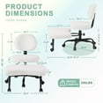 thumbnail image 5 of Lacoo Ergonomic Cross Legged Swivel Office Chair,ADHD & Meditation Chair with Retractable footrest,Adjustable Height with Back Support,Teddy Fabric,Off White, 5 of 7