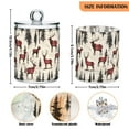 thumbnail image 5 of Yayeee 2 Pack Qtip Holder Bathroom Cotton Swab Canister with Lid Clear Dispenser Set, Plaid Deer, 5 of 6