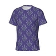 thumbnail image 3 of Rocae Lavender Flowers for Men's Moisture-Wicking Crew Tee - T-Shirt for Sports, Outdoor Activities, and Casual WearLarge, 3 of 9