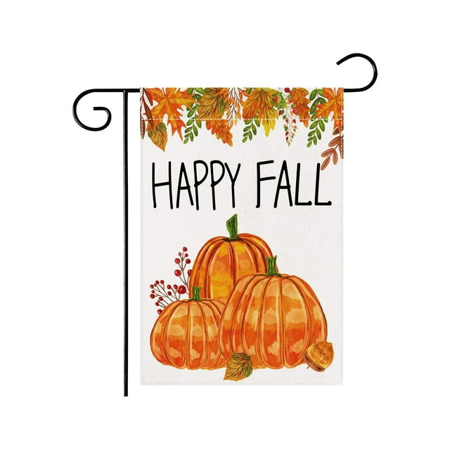 Fall Halloween Double Sided Flag For Garden Porch Display 12X18 Inches Weather Resistant With Bats And Pumpkins B