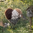 thumbnail image 3 of Handmade Fiber Bird Nesting Heart, Bird Nesting Heart Outdoor Yard Art, Dual-Season Outdoor Birds Shelter for Garden, Yard & Birds Lover, 3 of 7