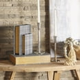 thumbnail image 2 of DecMode Faux Book Gray Faux Leather Decorative Box with Varying Patterns, 3 Count, 2 of 7