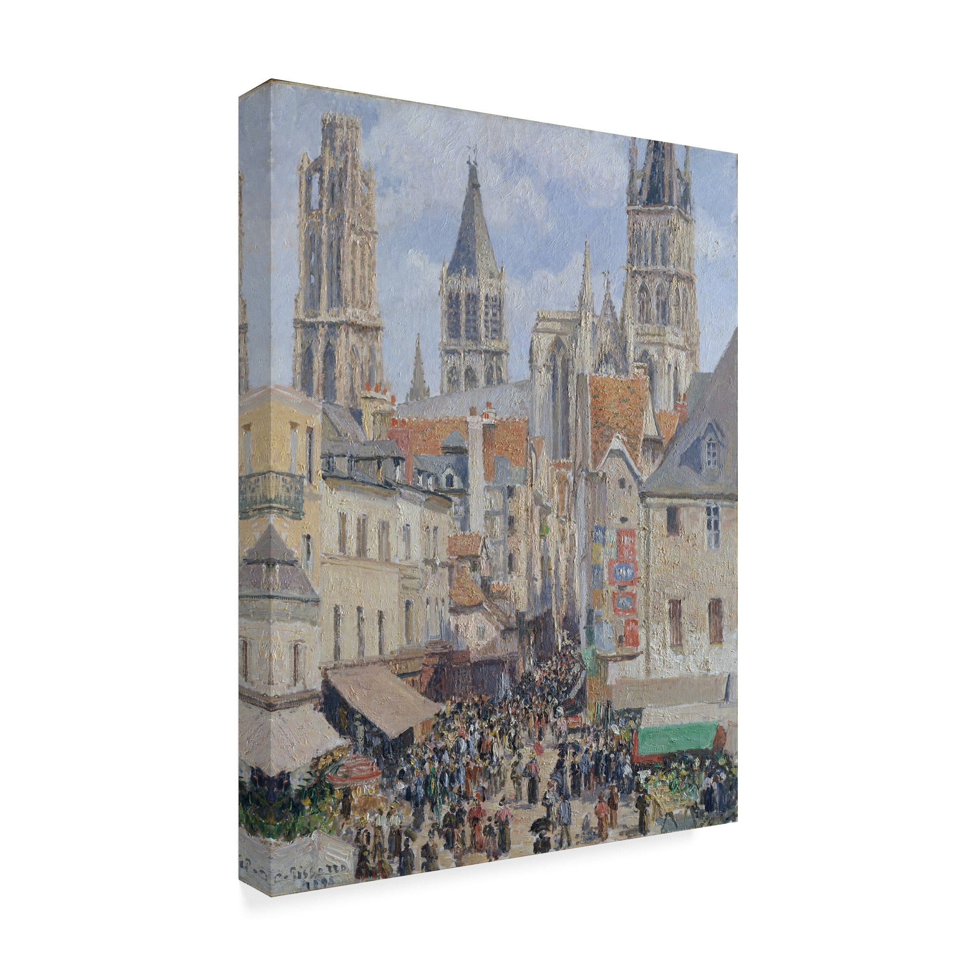 Trademark Fine Art 'Rue De Lepicerie Rouen' Canvas Art by Camille Pissarro