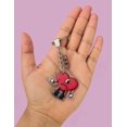 thumbnail image 3 of Llavero artesanal de corazón rojo, 3 of 6