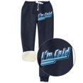 thumbnail image 2 of IROINNID Rollbacks Sweatpants for Women Thermal Solid Color Fleece Pockets Plus-Size Bandage Elastic Waist Casual Pants Leggings,Navy, 2 of 3