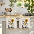 thumbnail image 4 of Sunflowers Kitchen Towels Set of 4, Yellow Floral Botanical Checkered Rustic Absorbent Dish Towels for Kitchen, Microfiber Hand Towel, Quick Drying Tea Towel for Cleaning Decorative Dishcloths, 4 of 7