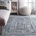 thumbnail image 1 of Aizza Trends Hand Made Hand Braided Natural Jute and Denim Floor Area Rug / Floor Carpet Rug / Natural Jute Rug, 1 of 4