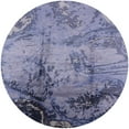 thumbnail image 1 of Ahgly Company Indoor Round Mid-Century Modern Blue Gray Oriental Area Rugs, 5' Round, 1 of 6