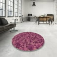 thumbnail image 4 of Ahgly Company Machine Washable Indoor Round Transitional Burnt Pink Area Rugs, 8' Round, 4 of 7