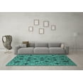 thumbnail image 3 of Ahgly Company Indoor Rectangle Oriental Turquoise Blue Industrial Area Rugs, 8' x 12', 3 of 4