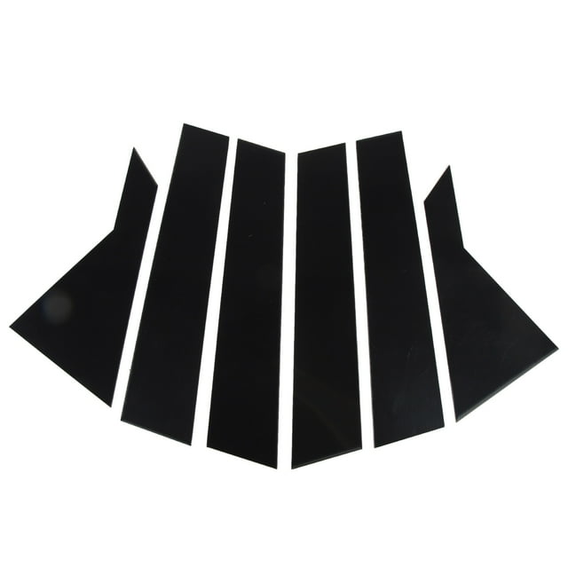 6 piezas de moldura de pilar B para ventana de puerta, color negro brillante, reemplazo de calcomanía para poste de pilar para Kia K3, Forte, Sedan, Cerato