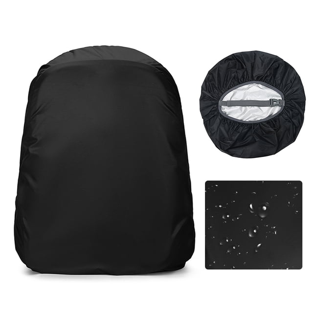 Couvercle Femmes Hommes Sac Imperméable Couverture de Pluie pour le Cyclisme Camping Randonnée Alpinisme Course à Pied Pêche Noir S