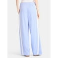 thumbnail image 3 of No Boundaries Wide Leg French Terry Pants with Side Stripes, 30'' Inseam, Women's, 3 of 5