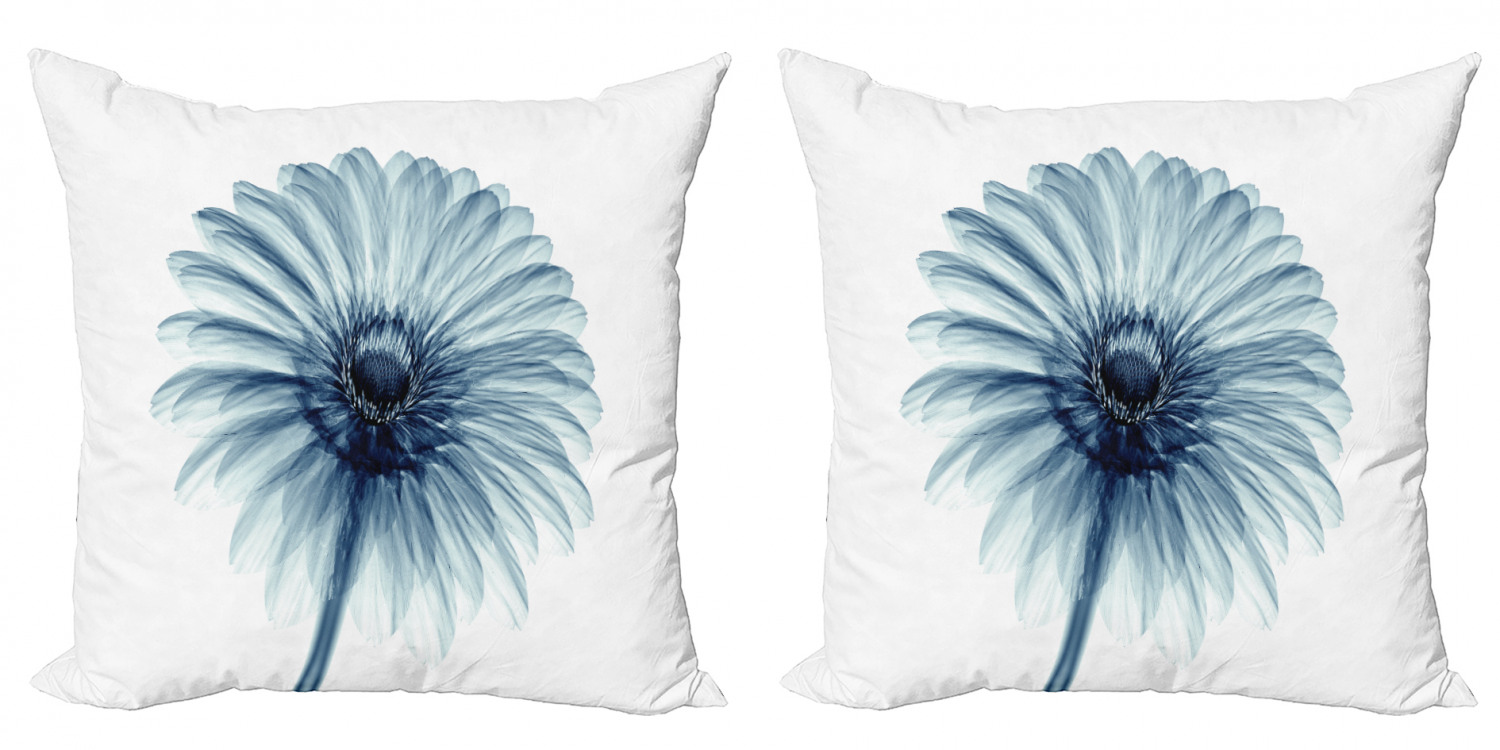 Flower Throw Pillow Cushion Cover Pack of 2, Photo of a Daisy Flower