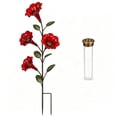 thumbnail image 5 of Vintage 4‑Flower Hummingbird Feeder Garden Stake, 31.5 Inch Wrought Iron Ground Stake Feeder for Garden Bed Patio Path Yard Bird‑Feeding Decor, 5 of 5