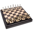 thumbnail image 2 of Juego de Ajedrez AMEROUS con Tablero de Madera de 12.5" y Piezas Metálicas, 2 of 9