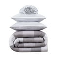 thumbnail image 3 of Serta Simply Clean Billy Grey Textured Stripe Bed in a Bag, King, 7-Piece, 3 of 7