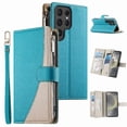 thumbnail image 1 of Funda cartera GANGXUN para Samsung Galaxy S25 Ultra , cuero PU con tarjetero, cremallera, correa de mano, soporte y protección 870°, 1 of 6