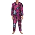 thumbnail image 3 of Kdxio ink Donkey Pop Art Men’s Pajama Set Pajamas For Men 2 Piece PJ Set with Men Pajama Pants and Long Sleeve T-Shirt Lounge Set-Small, 3 of 7
